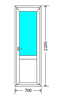 Балконный блок: дверь KBE Эталон 58 Кашира