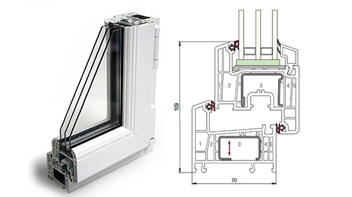 Балконный блок 1500 x 2200 - REHAU Delight-Design 40 мм Кашира