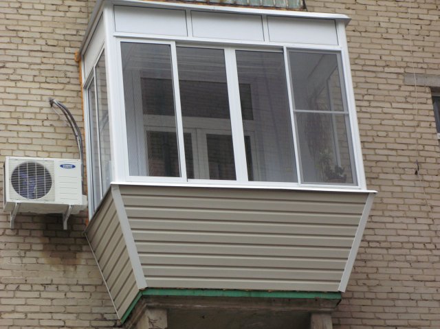 Остекление балконов в хрущевке с выносом по цене от производителя Кашира